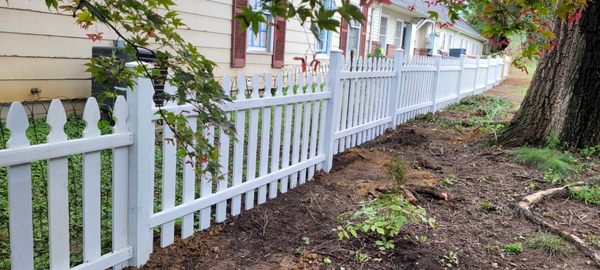 French gothic picket fence in Leesburg, VA