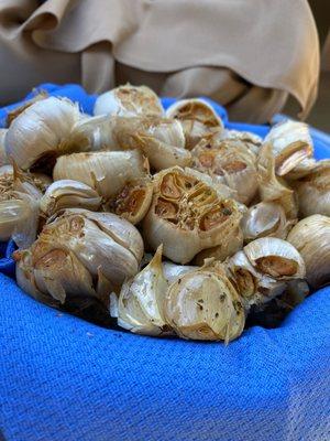 The roasted garlic