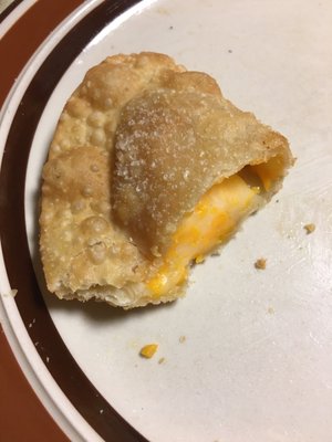 Inside their cheese empanada.