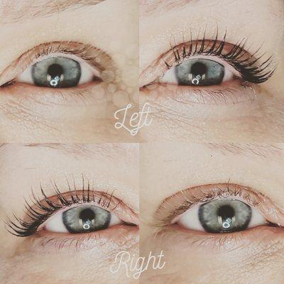 Lash lift with KLI