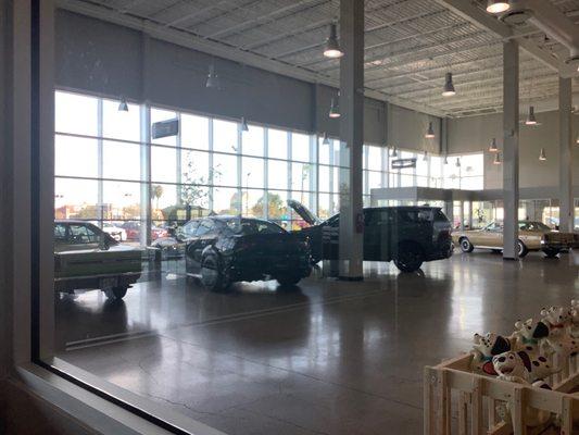 Car dealership, lobby