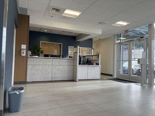 Spacious, clean and calming reception area