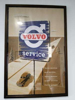 A cool Volvo poster with some Swedish on it.