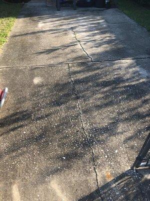 Carport before cleaning