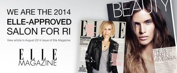 Jon Richard Salon featured in ELLE Magazine as the top salon for Rhode Island 2014!