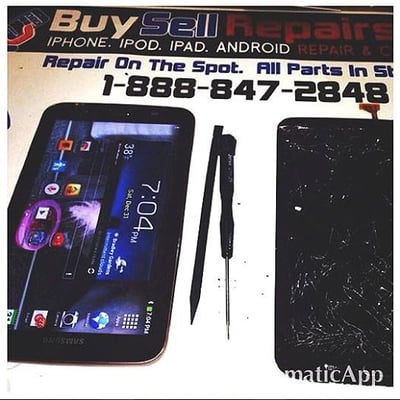 Samsung Tablet 2 - 3 Broken Screen LCD repair.
 @BuySellRepairs
 www.buysellrepairs.com
 Call today 732-540-7000