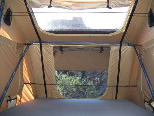 GOLDDOG TENTS all come with sky view window and fabric wrapped poles