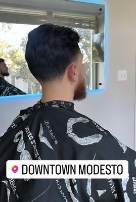 Scissor cut with taper and beard