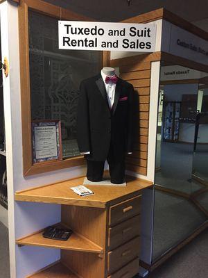 Large selection of Tuxes and suits