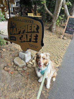 We just discovered the Happier Cafe!  ** Dogs Welcome **