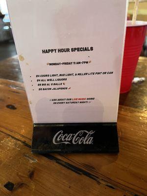 Happy Hour Specials