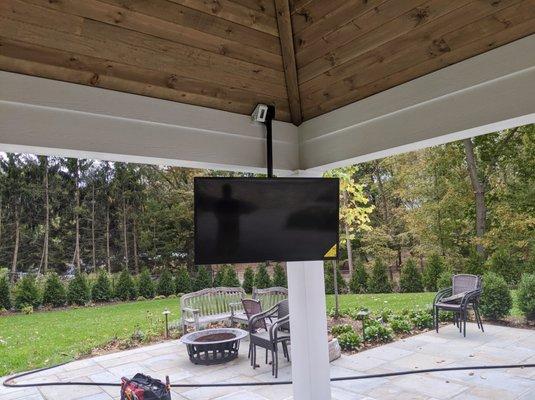 Outdoor TV installation