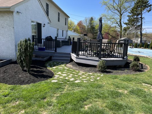 Octagon shaped deck extension