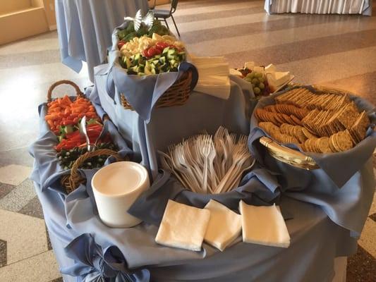 Display table for cocktail hour