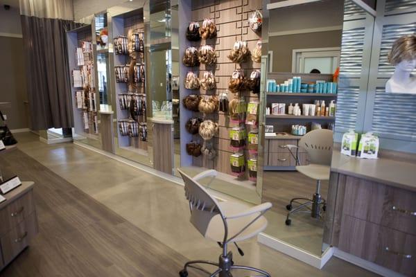 Hairpiece & Hair Extensions Display Area