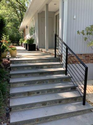 New handrail for steps.