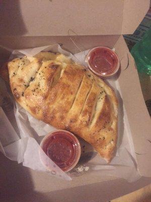 Calzone with sauce