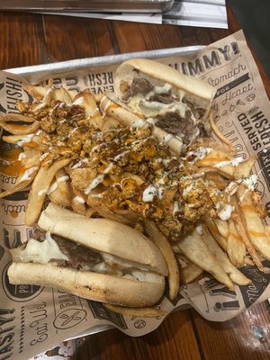 Philly Steak with Buffalo Chicken Fries