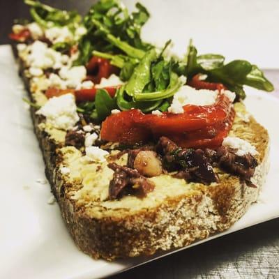 Mediterranean Hummus Tartine