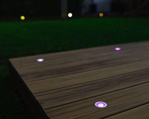 Garden floor lights installation