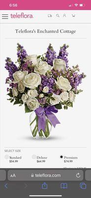 Flowers ordered