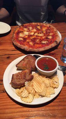 Grilled cheese/tomato soup and the pepperoni pizza!