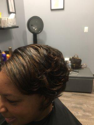 Highlights and wrap and curl