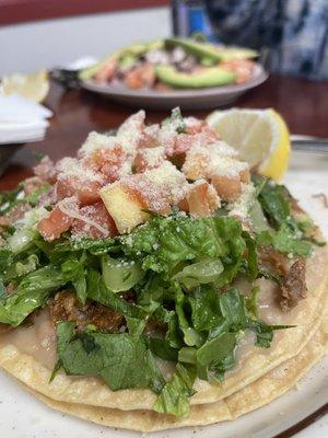 Shredded beef tostada