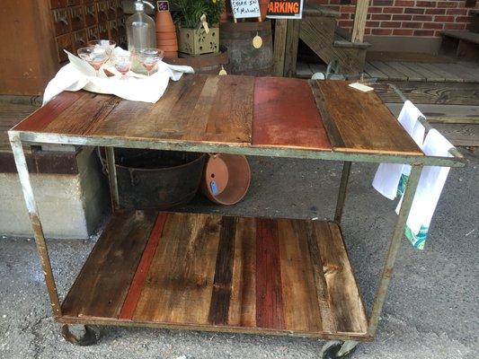 Wood top salvaged from historical home in St. Michaels, MD! 200 years old.