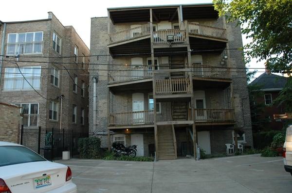 Three-Story Porch Before Sealing