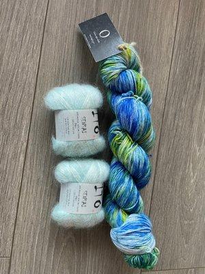 Mohair Ito Sensai and locally dyed yarn