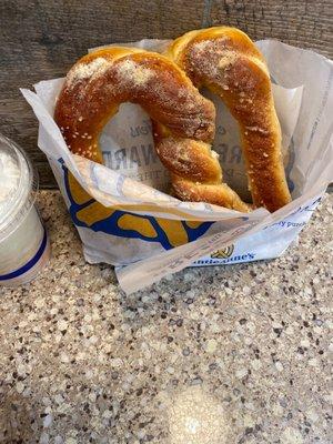 Garlic Parmesan pretzel