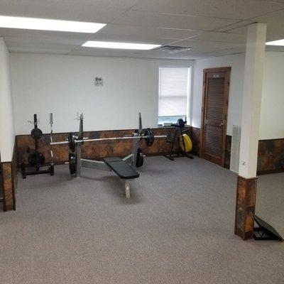 Bench press area