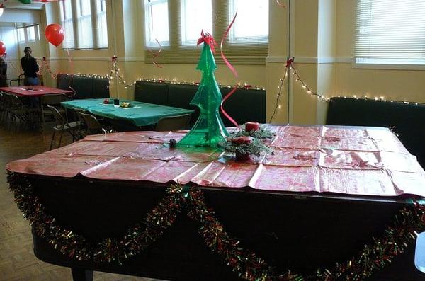 HPP Holiday Party 2008 - we even decorated the church piano