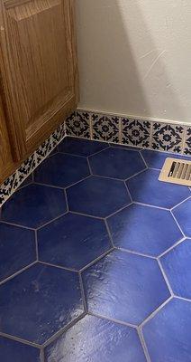 Powder room tiled