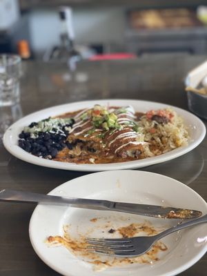 Mushroom enchiladas