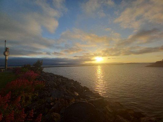 Gorgeous sunset view from the deck.