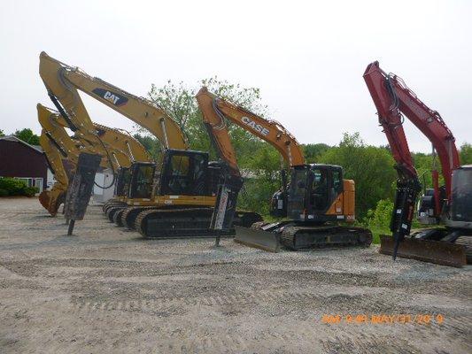 Zero-turn Excavators with Hammers/Thumbs/Clam Buckets & More -
 For Rent (Contractors & Municipalities) or Sale (Commercial & Private Sales)