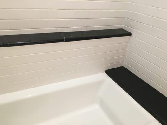 Extra soapstone installed in shower