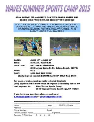 Waves Summer Sports Camp