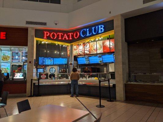 Inside Lakeline Mall Food court. Mediterranean Food