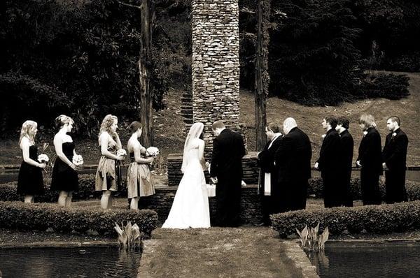 Dunnaway Gardens Ceremony photo in sepia