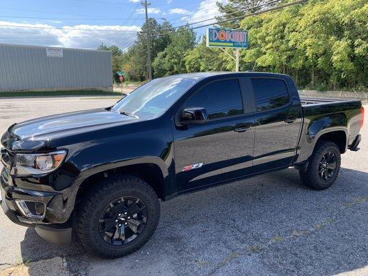 2019 Colorado with Tint from Innovative Installations.