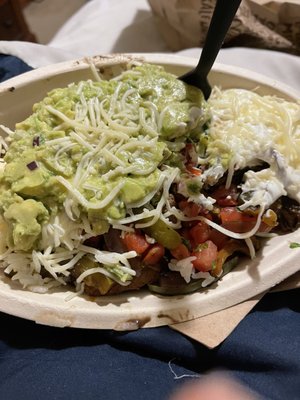 The new Steak bowl it was very delicious you should tried it you won't be disappointed.