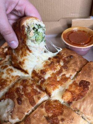 Chicken Broccoli Alfredo Calzone