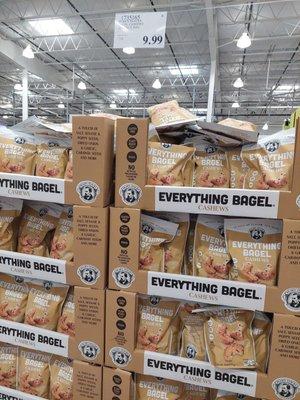 Everything Bagel cashews $9.99 but death starred already.