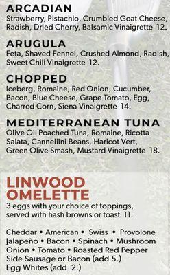 The Mediterranean salad description from menu.