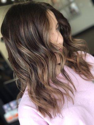 Faded/lived in caramel highlights