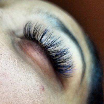 Lash Extensions with a touch of color