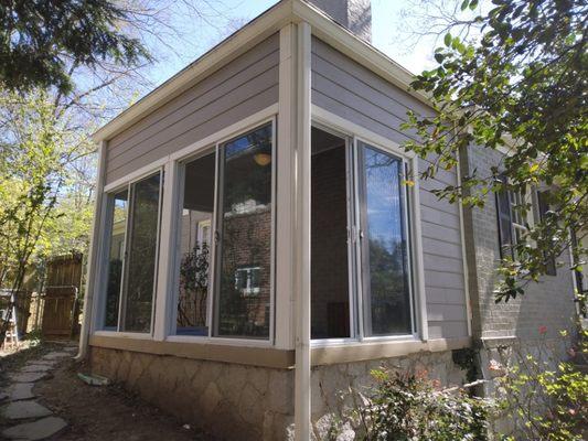 What was a screened in porch is now a beautiful sunroom!